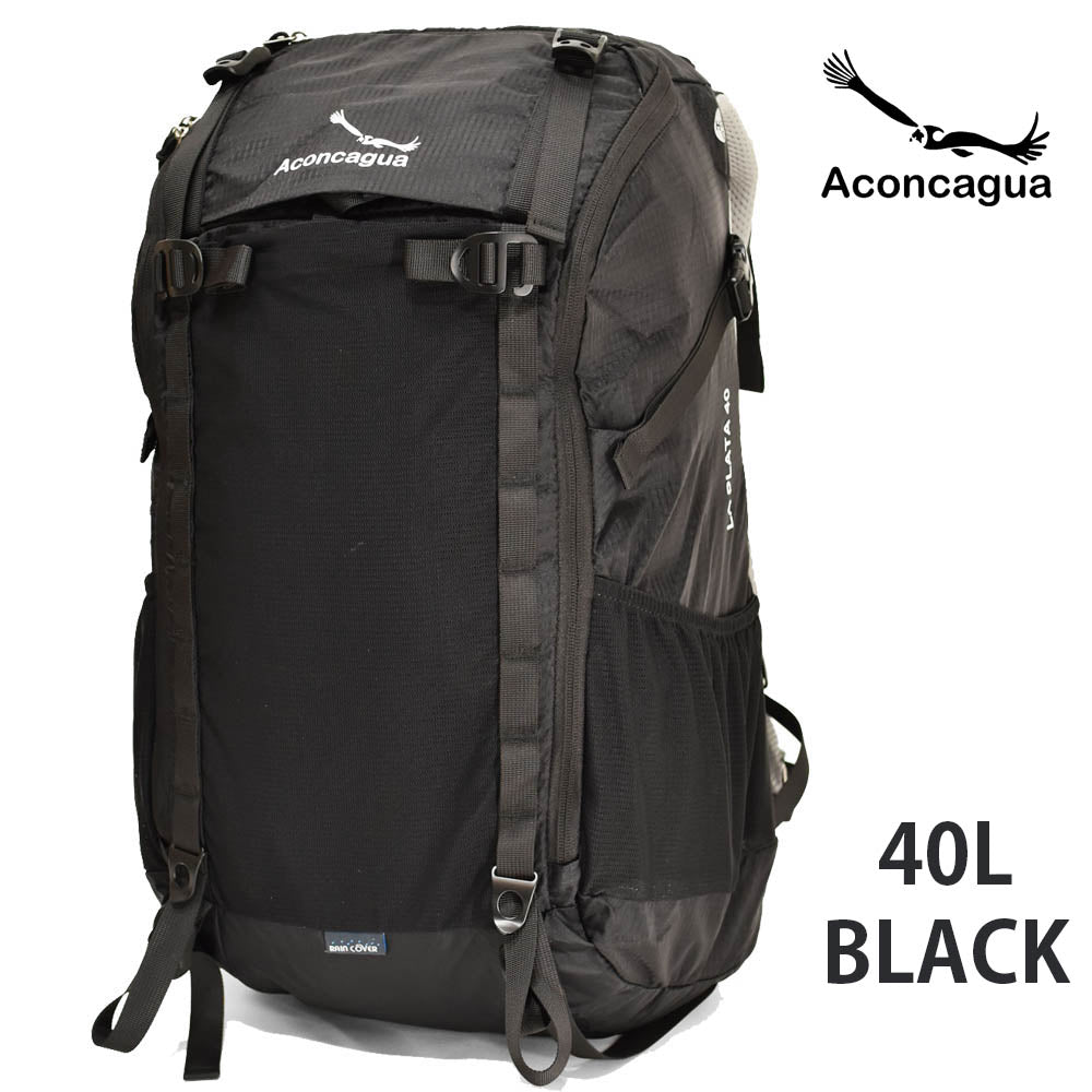 La Plata ラ プラタ 40L リュックサック ファスナーで前面パカッと開く 旅行 レインカバー内蔵 機内持ち込み可 アコンカグア 送料込み