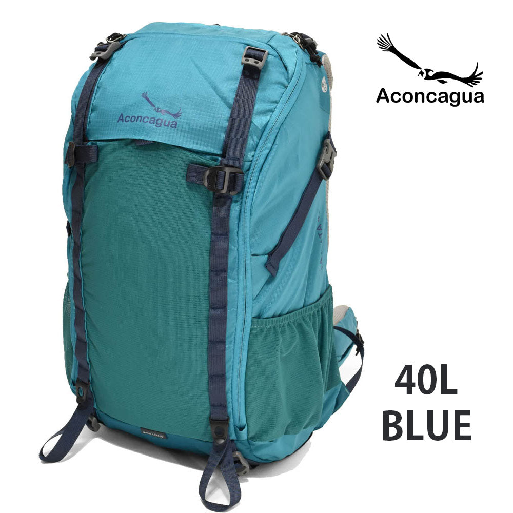 La Plata ラ プラタ 40L リュックサック ファスナーで前面パカッと開く 旅行 レインカバー内蔵 機内持ち込み可 アコンカグア 送料込み
