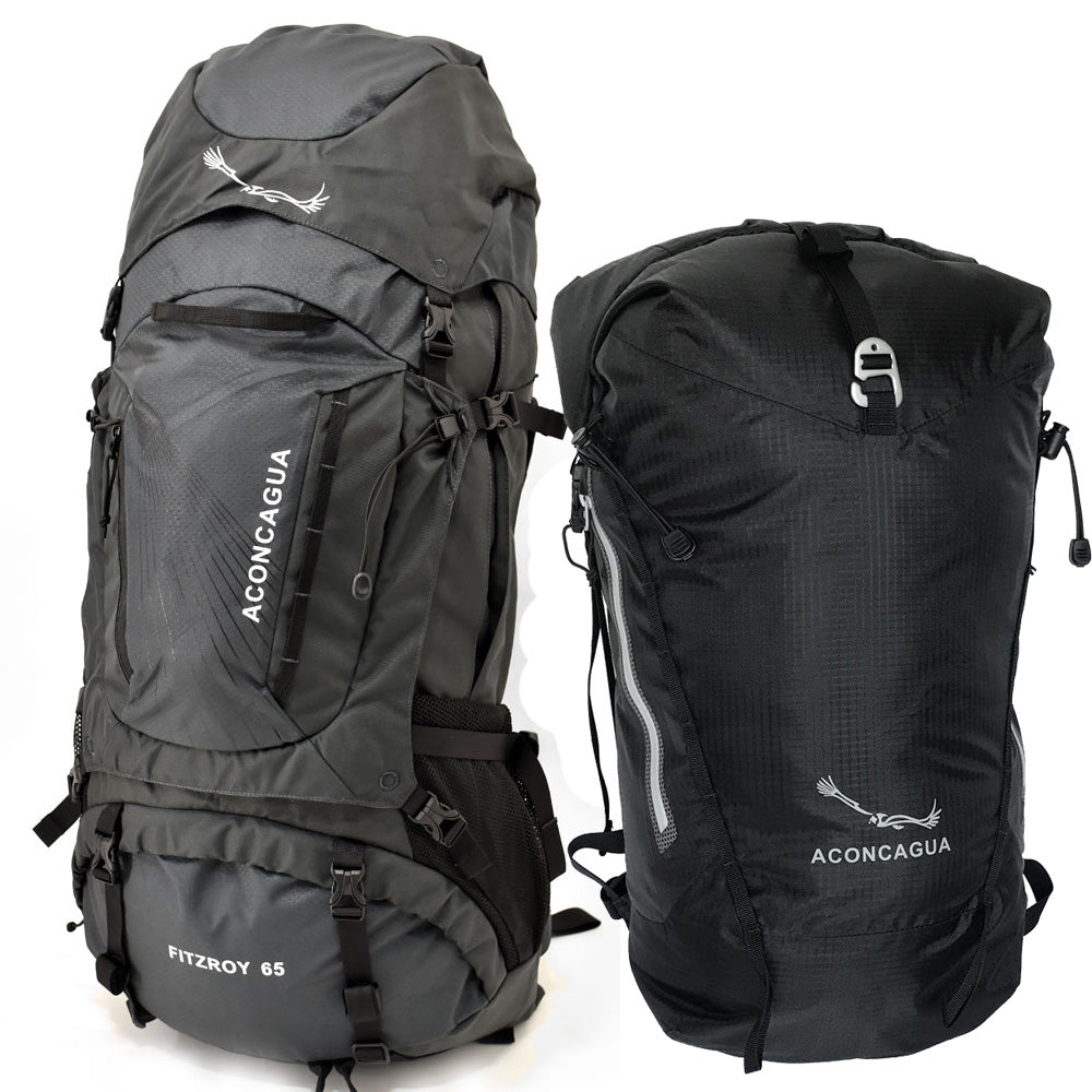 大型ザック 65L と小さいリュックサックのセット 登山用 旅行用 避難準備 送料込み