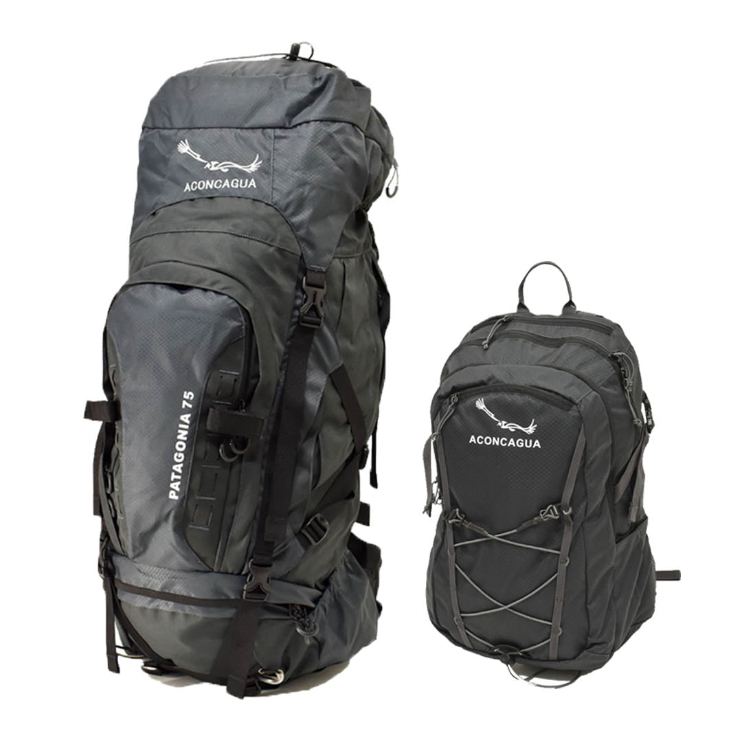 大型ザック 65L と小さいリュックサックのセット 登山用 旅行用 避難準備 送料込み