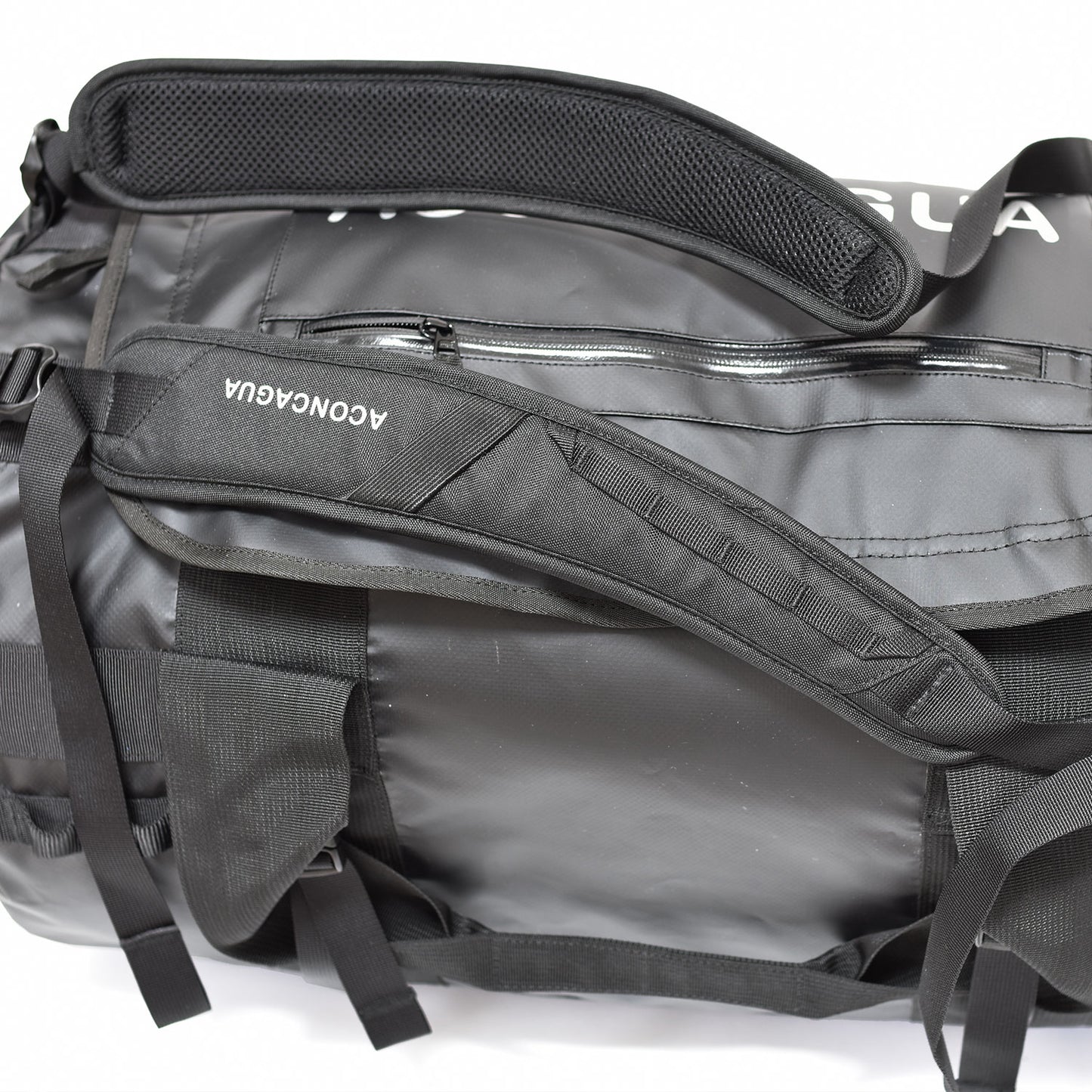 Tigre 60L Black Durable Tarpaulin 2WAY Duffel Bag Backpack Travel Climbing Rope Bag Aconcagua