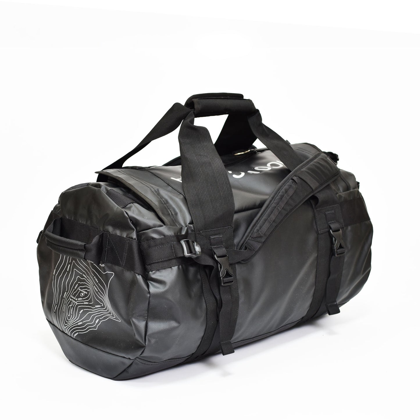Tigre 60L Black Durable Tarpaulin 2WAY Duffel Bag Backpack Travel Climbing Rope Bag Aconcagua