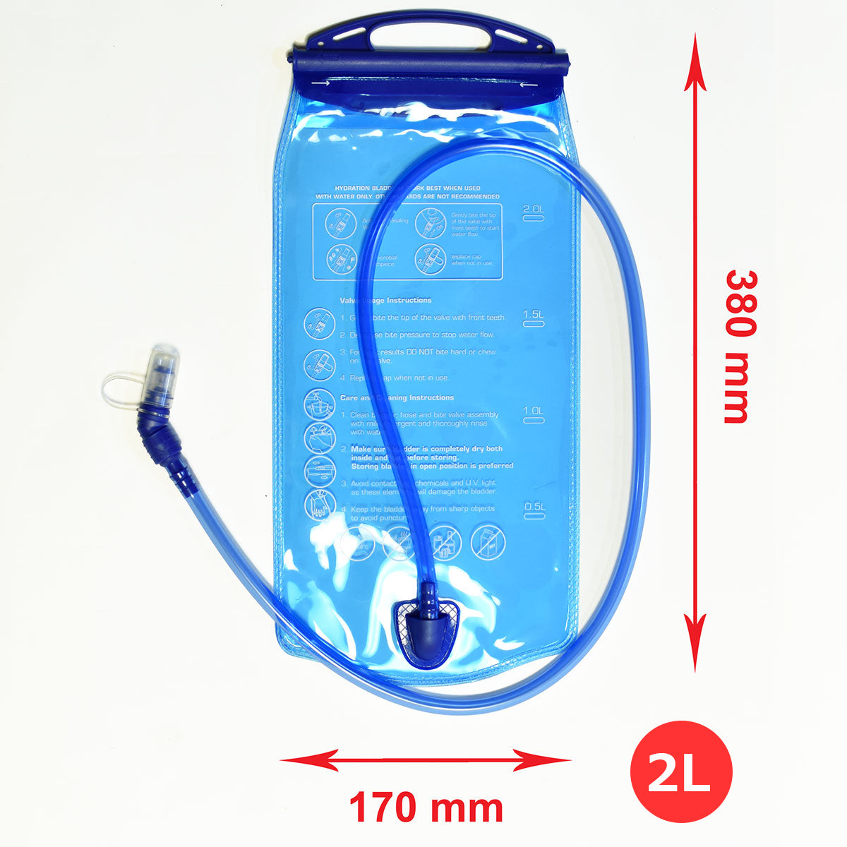 Hydration Pack Water Bag 2L 2 Liter Water Supply Bag Hydration Large Capacity Sports Outdoor Cycling Mountain Climbing Hiking Running