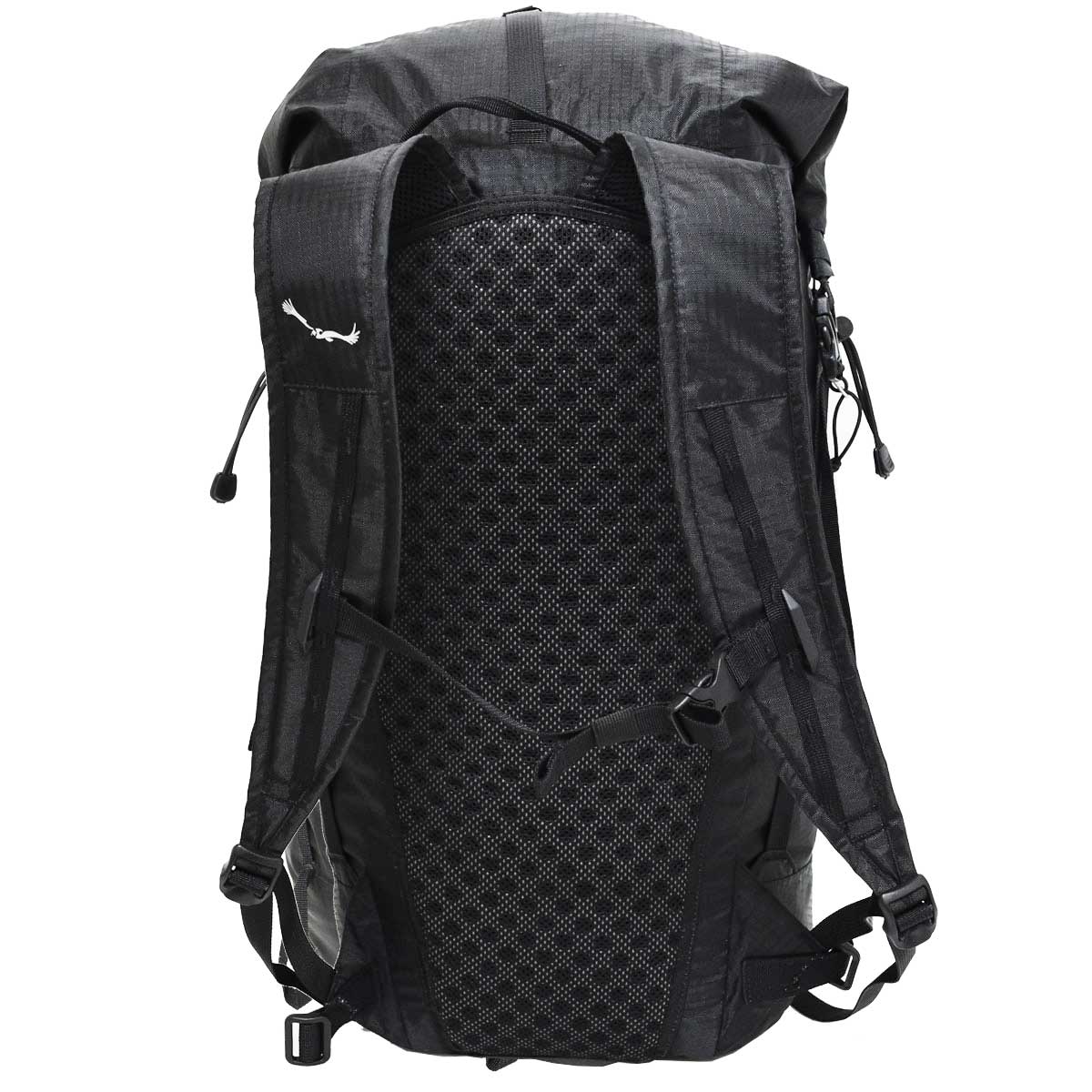 Iguazu イグアス ブラック 超軽量 450g 完全防水 リュックサック 23L~30L 容量調節可 ロールトップ 防水ジッパーポケット プールバッグ アコンカグア