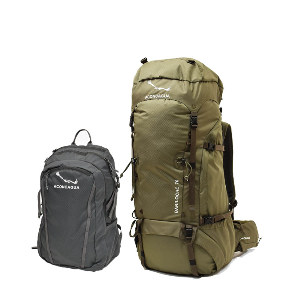 【セット】大型ザック70Lと選べる小さいリュックのお得な2点セット Aconcagua Bariloche バリローチェ70Lセット