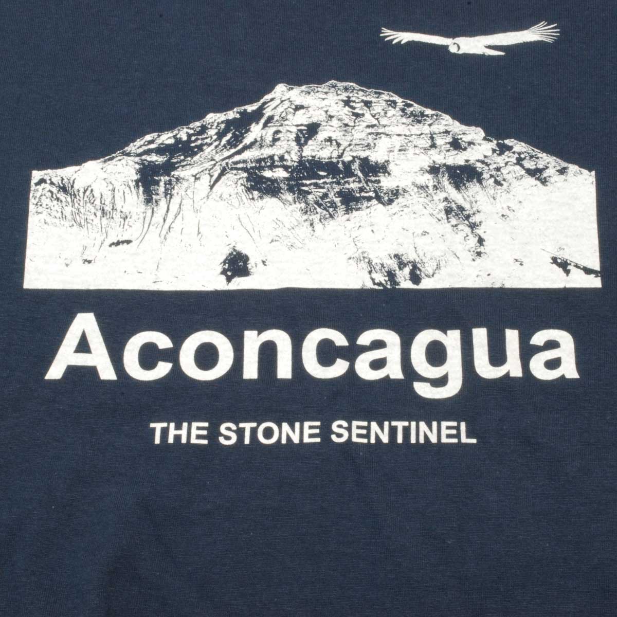 Short-sleeved T-shirt, 100% cotton, mountain print, slightly thick, 5.6oz, Aconcagua