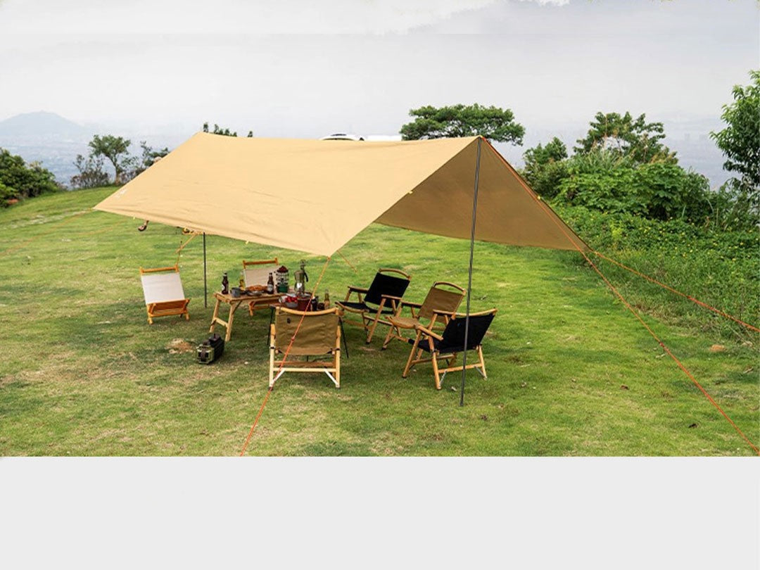 Rectangular tarp 4x3m Easy-to-use rectangular tarp for camping and BBQ at home