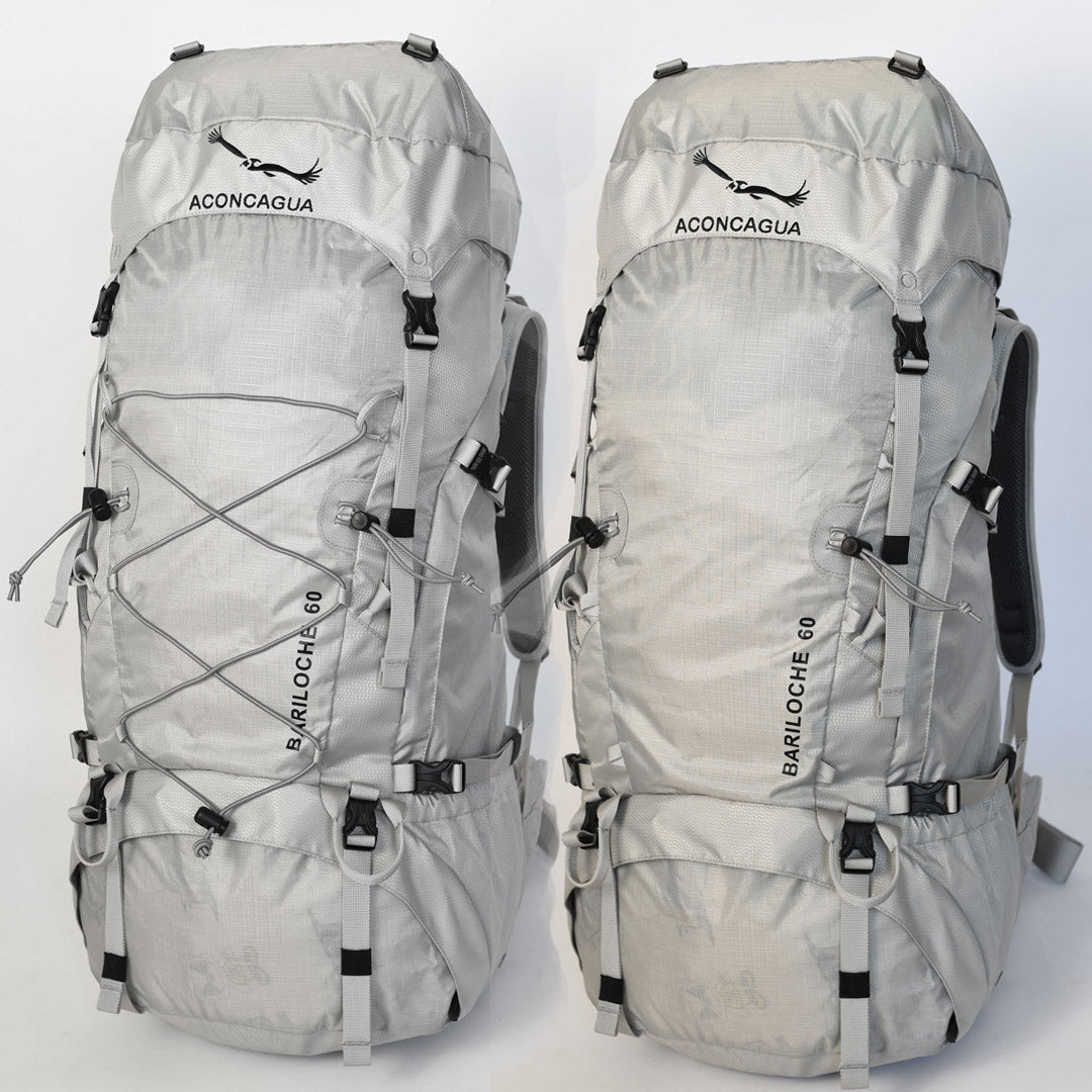 Bariloche バリローチェ 60 限りなく白に近いグレー  男女兼用 60L 軽量 登山リュックサック 登山リュック 登山バックパック ビギナー アコンカグア