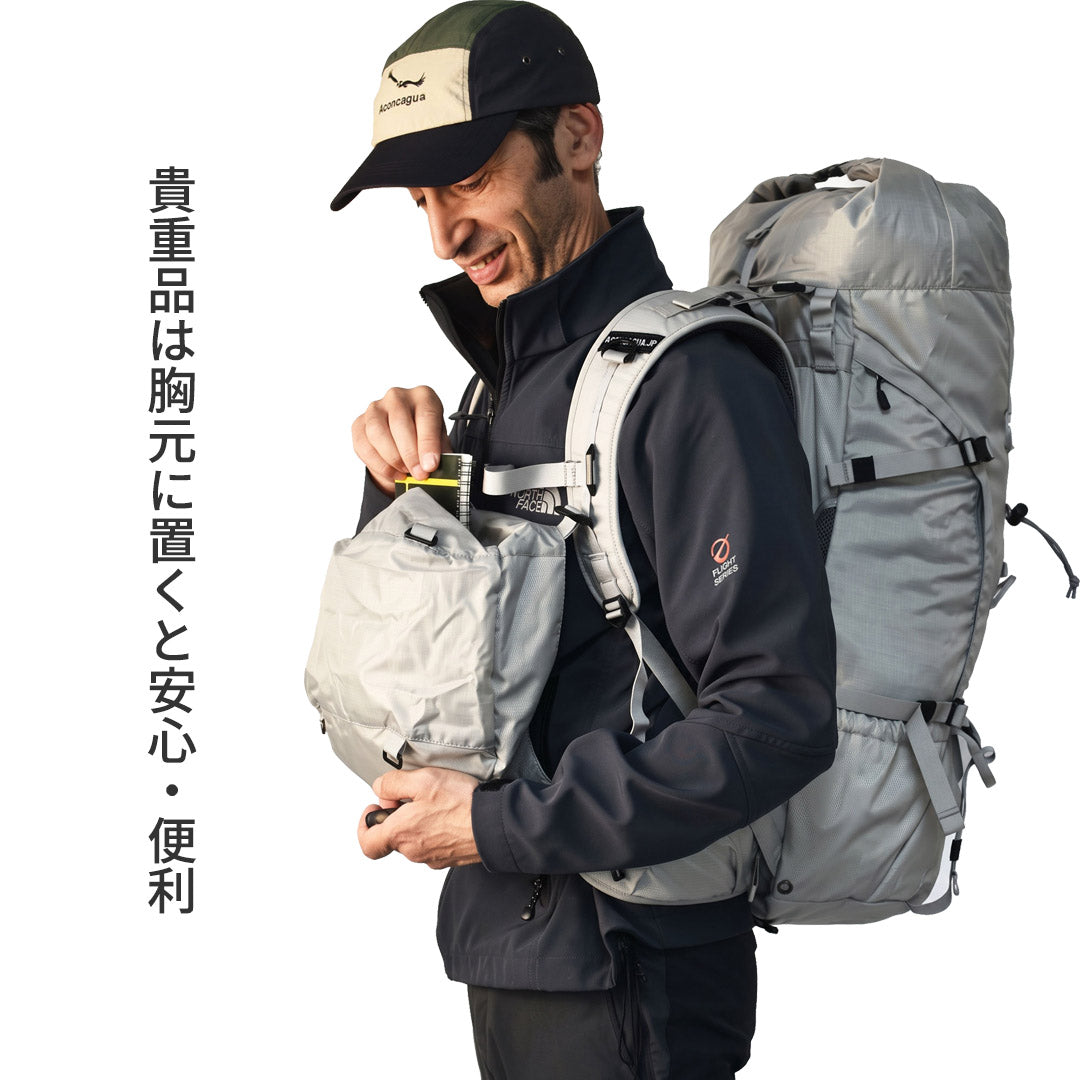 Bariloche バリローチェ 60 限りなく白に近いグレー  男女兼用 60L 軽量 登山リュックサック 登山リュック 登山バックパック ビギナー アコンカグア