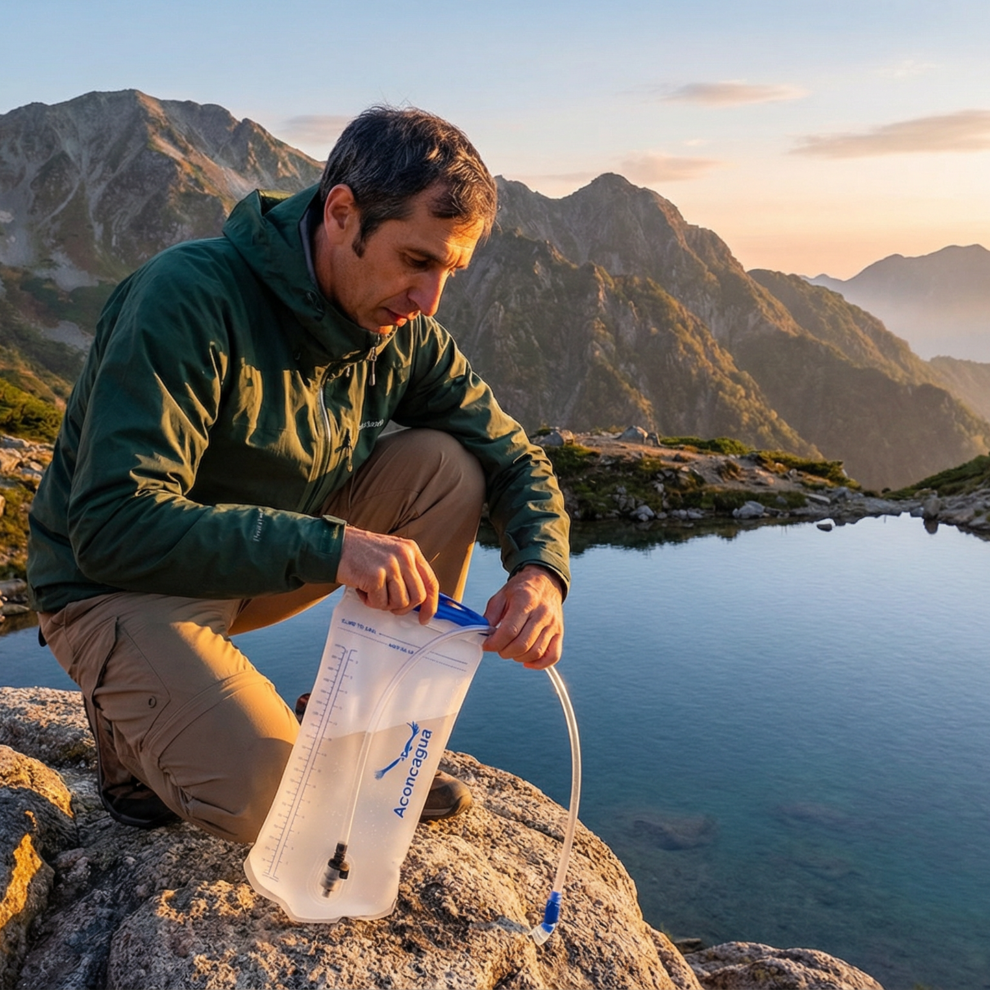 Aconcagua オリジナル ハイドレーションパック ウォーターバッグ 2L 2リットル 給水袋 水分補給 大容量 スポーツ アウトドア サイクリング 山登り ハイキング ランニング 送料込み