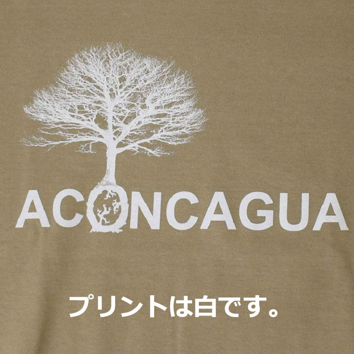 半袖Tシャツ コットン100% 木のプリント やや厚手 5.6oz アコンカグア