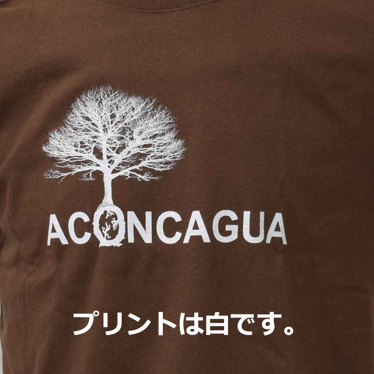 半袖Tシャツ コットン100% 木のプリント やや厚手 5.6oz アコンカグア