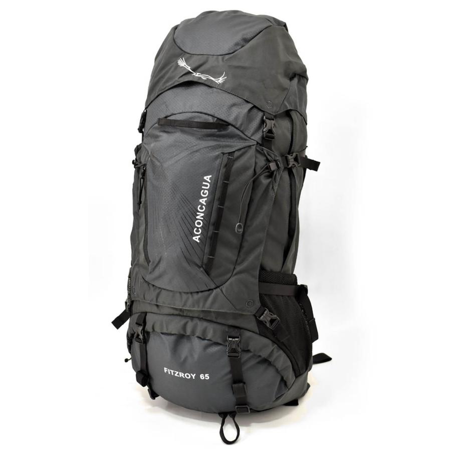 Fitzroy 65 Black Unisex 65L Large Capacity Mountaineering Backpack Mountaineering Backpack Aconcagua