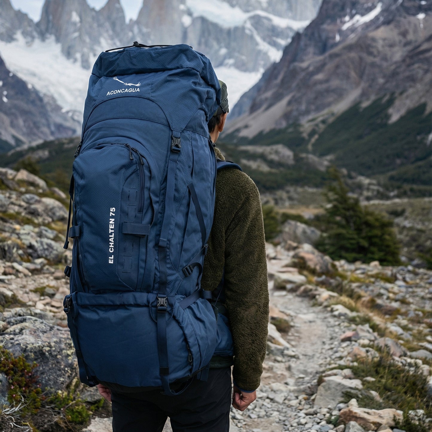 Aconcagua 75L Large Rucksack for Mountaineering Volunteer 75L+ Mountaineering Backpack Mountaineering Backpack Very Durable Beginner