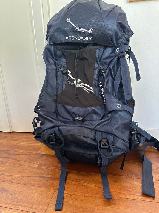 Cordoba 35L backpack for men and women with spring net back for mountaineering, outdoor use, mountaineering backpack, Aconcagua
