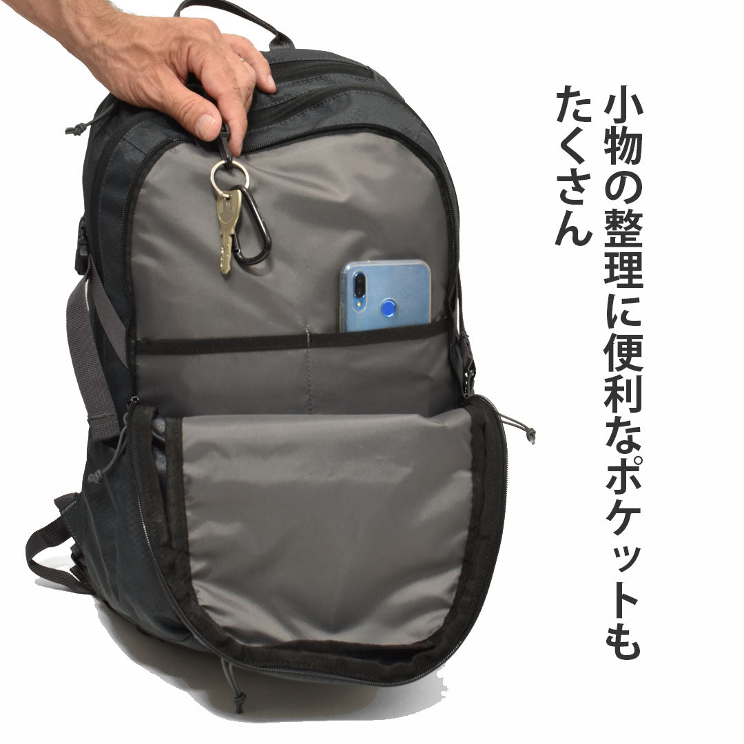 リュック 27L ブラック デイパック PCスリーブ Aconcagua Rosario ロサリオ BLACK 27 アコンカグア