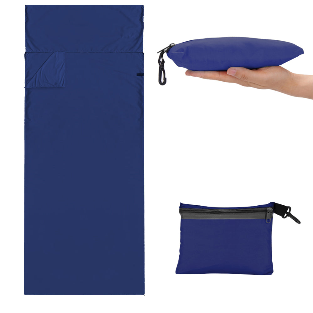 シュラフインナーシュラフ封筒型軽量コットンインナーシーツ寝袋トラベルシーツ洗濯可能携帯バッグ付き 素晴らしい価格 - アウトドア寝具